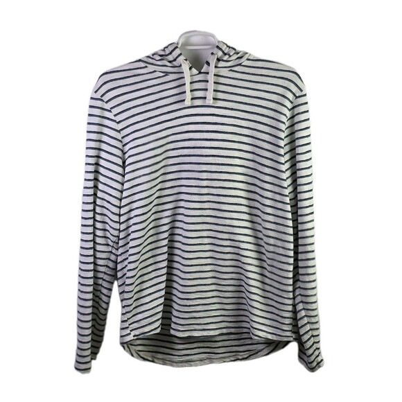 Marine Layer Other - Marine Layer Men’s XL Ivory Blue Striped Long Sleeve Hoodie